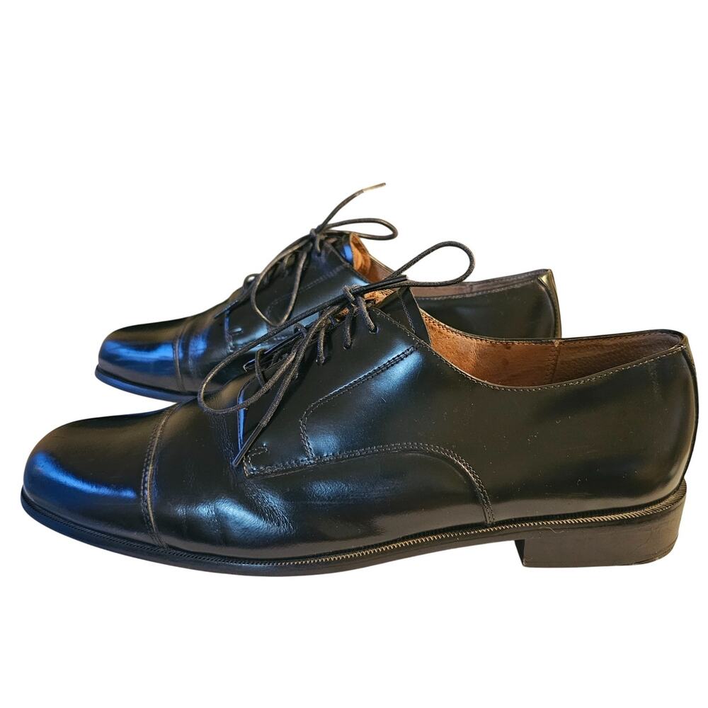 Bostonian Men's Cap Toe Leather Oxford Dress Shoes, Black, Size 11 1/2
